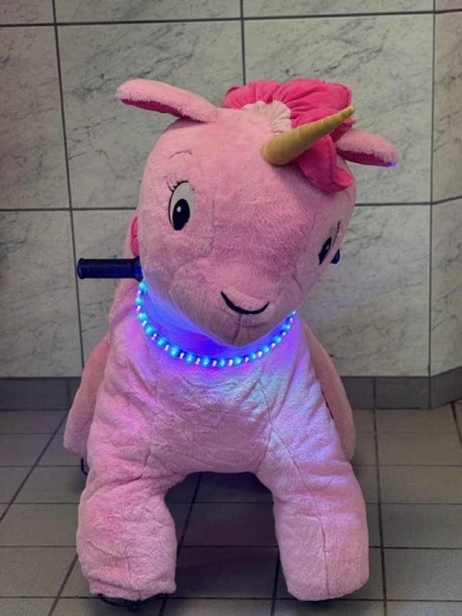 Pink Unicorn ride-on