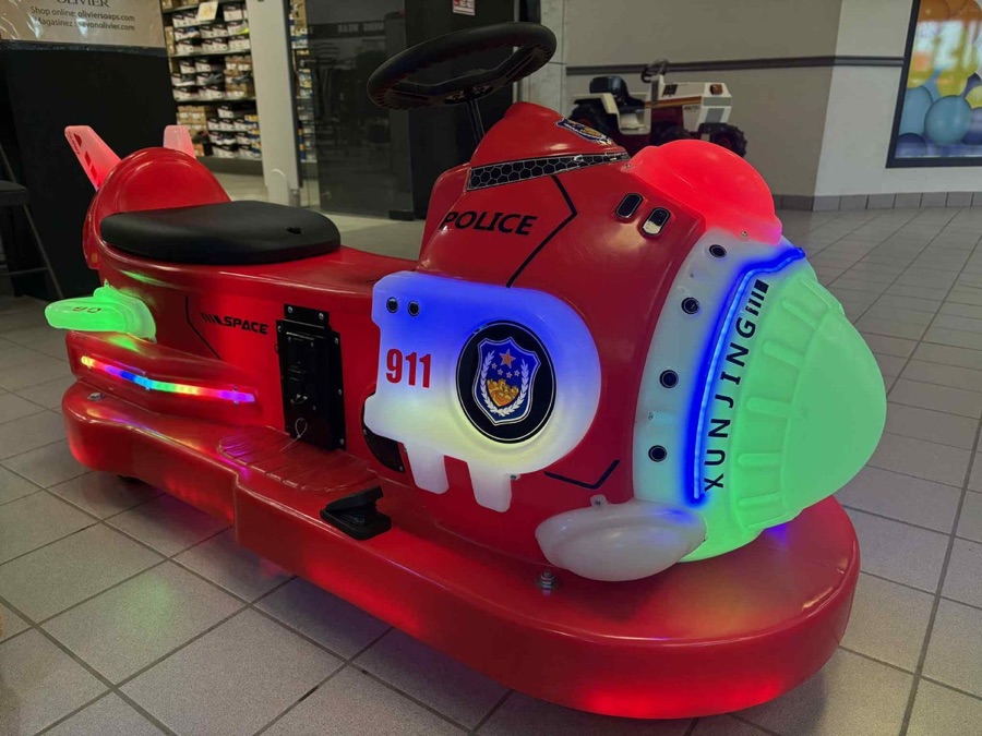 Red 911 police car ride-on