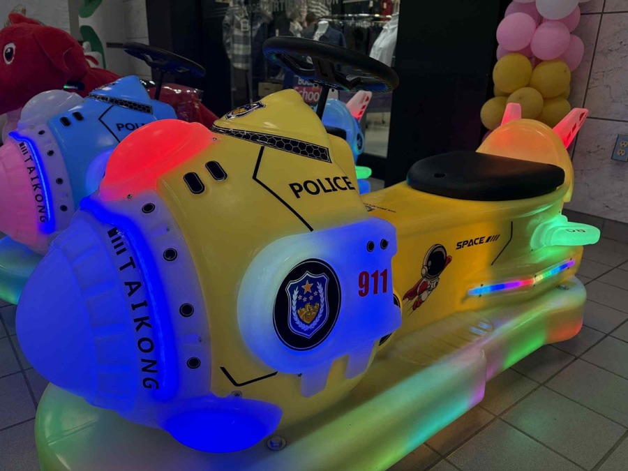 Yellow 911 police car ride-on