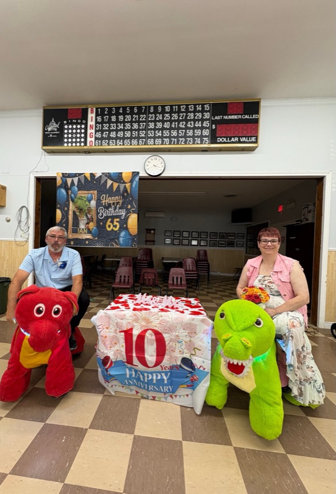 Birthday celebration with ride-on animals